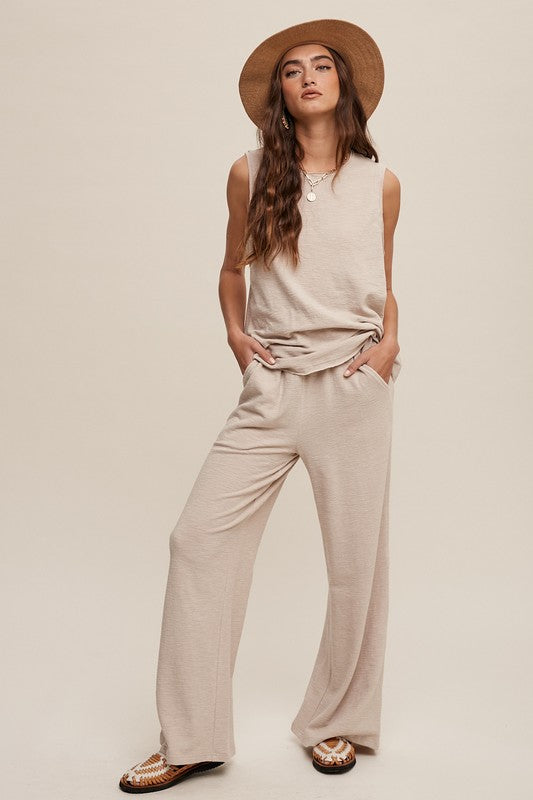 Haley Rae Soft Knit Tank and Sweat Pant Set