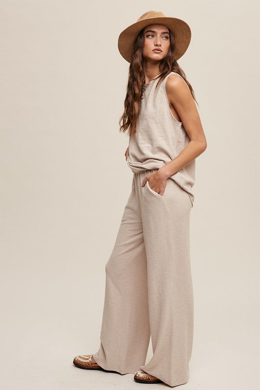 Haley Rae Soft Knit Tank and Sweat Pant Set