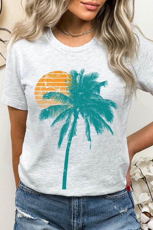 Palm Tree & Sunset Graphic T Shirts