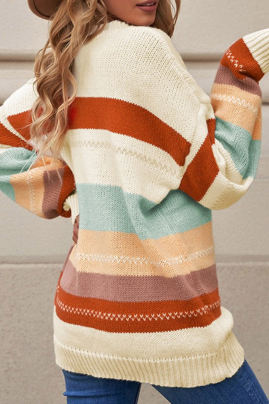 Camilla Striped Color Block Sweater