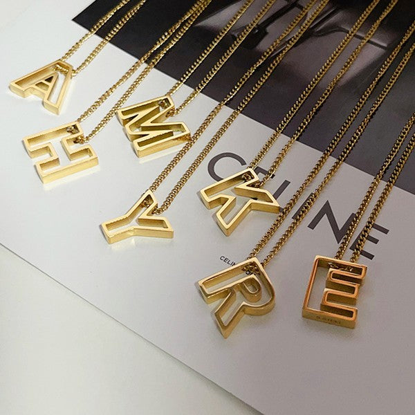 Letter Block Necklace