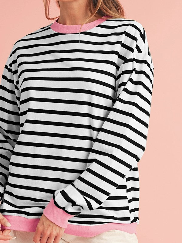 Striped Crewneck Pullover