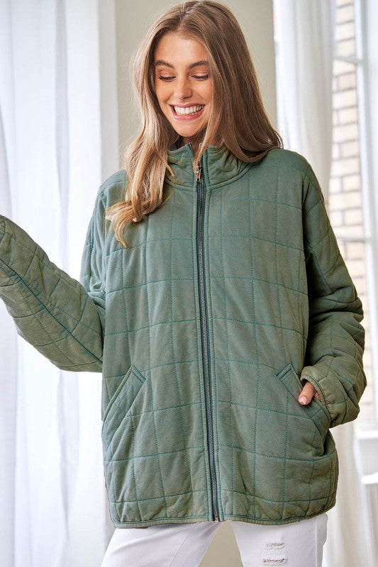 Zaya Quilting Zip Jacket