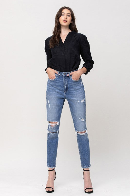 Flying Monkey Super High Rise Stretch Mom Jeans