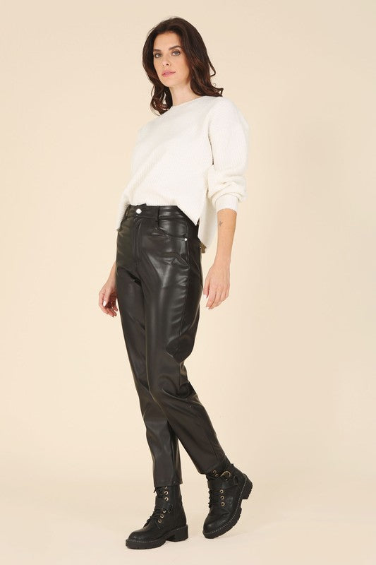 India Vegan Leather Pants