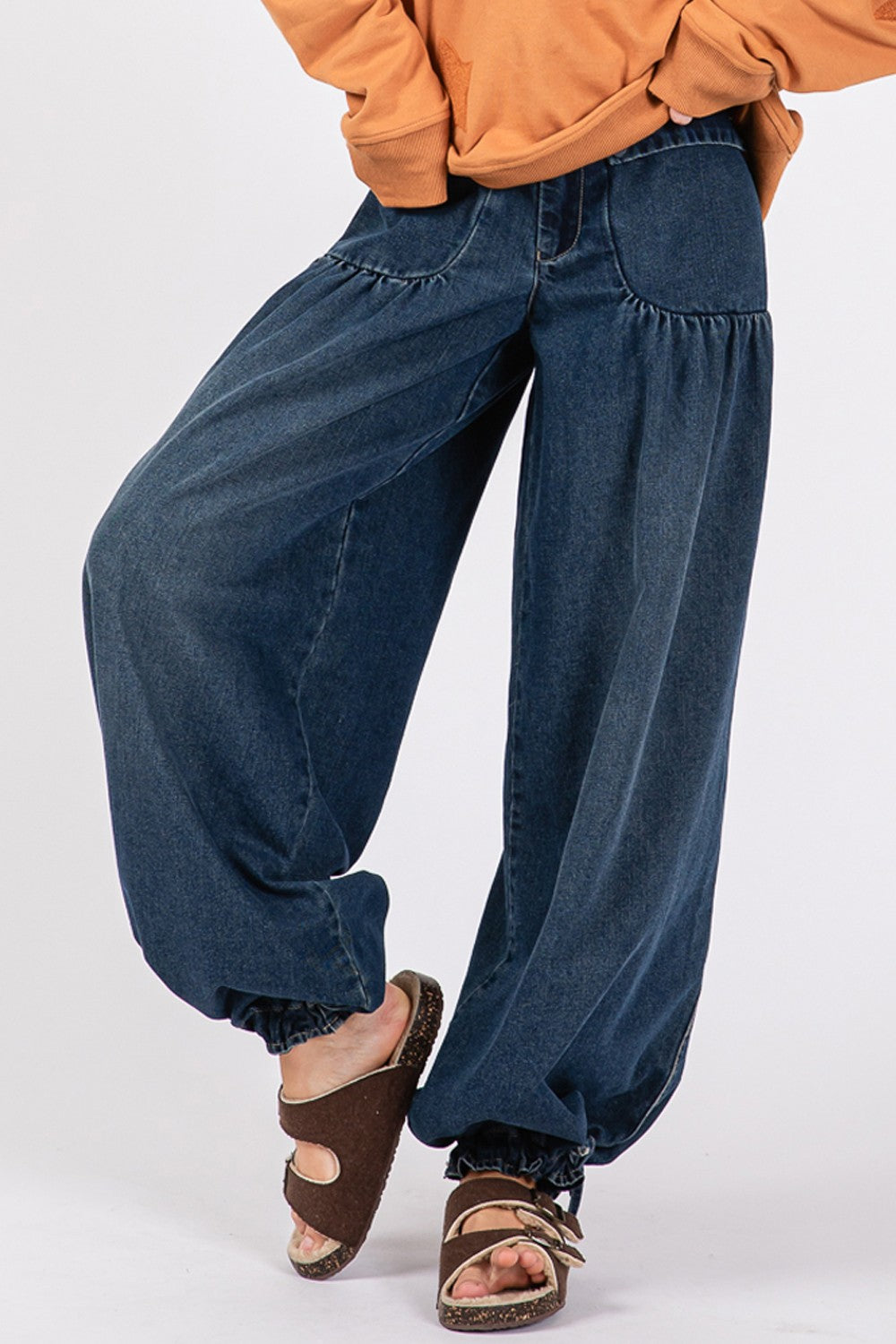 Cassie Wide Leg Jeans Dark Wash