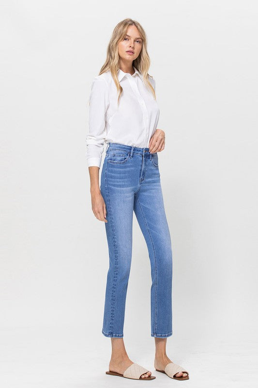 Vervet High Rise Stretch Crop Slim Straight