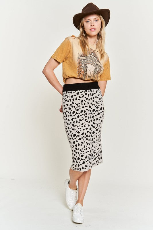 Clara Animal Print Skirt Plus Size