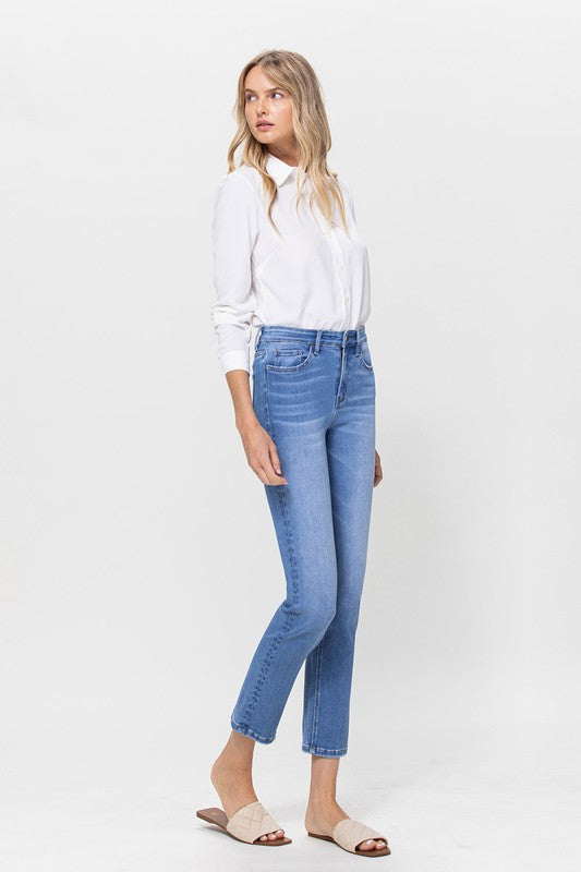 Vervet High Rise Stretch Crop Slim Straight