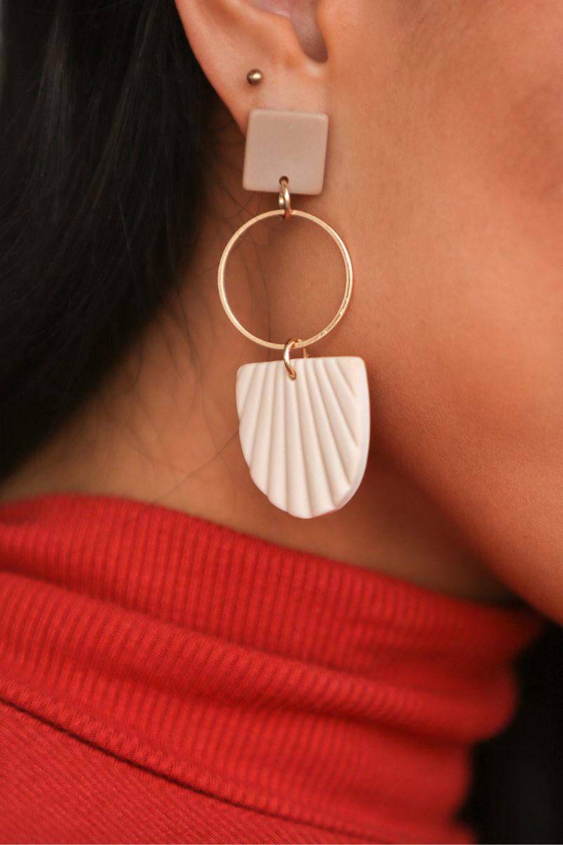 Flat Geometric Gold Earrings