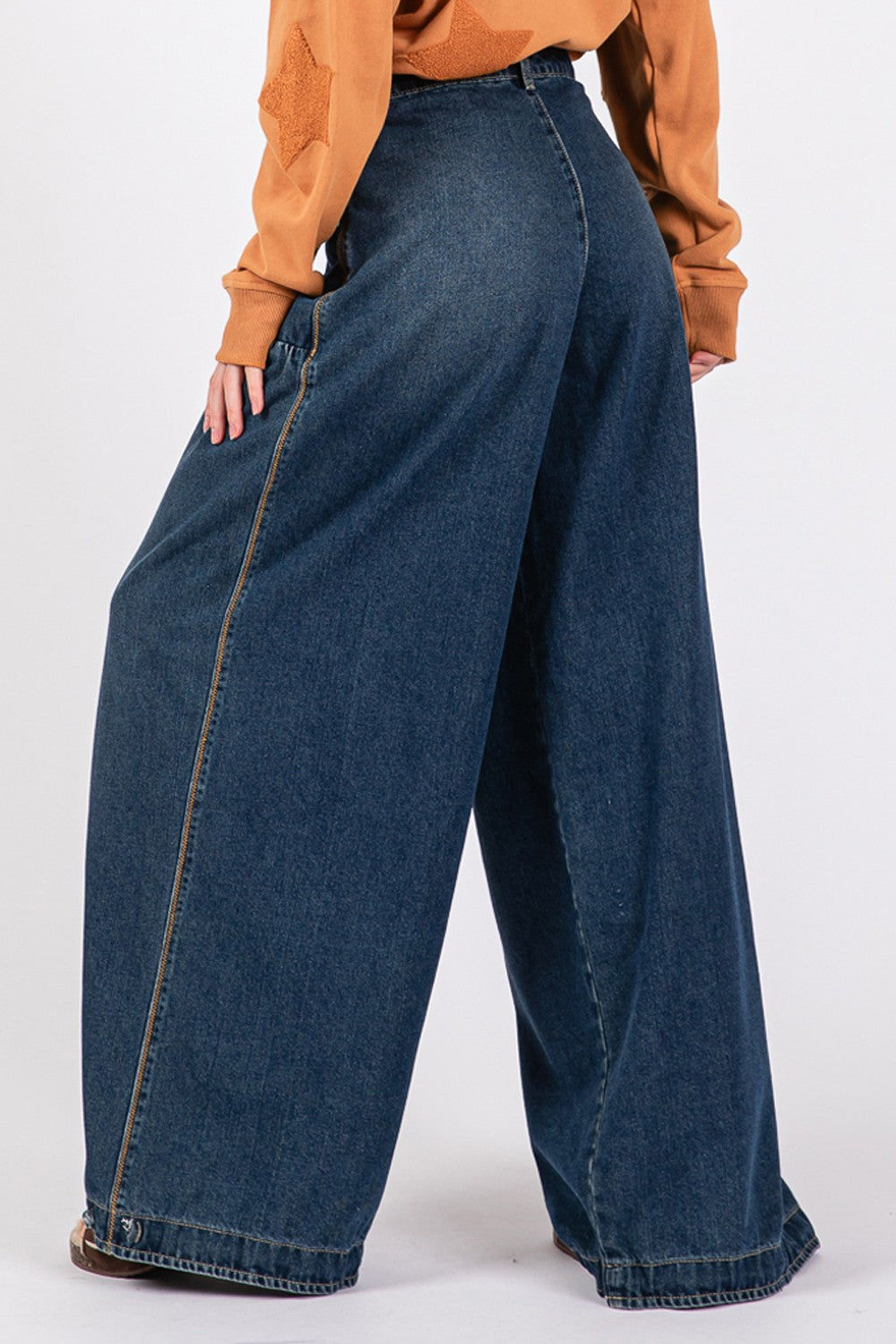 Cassie Wide Leg Jeans Dark Wash