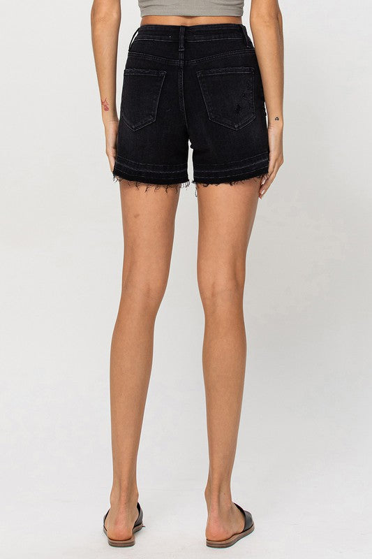 Vervet High Rise Crossover Stretch Shorts