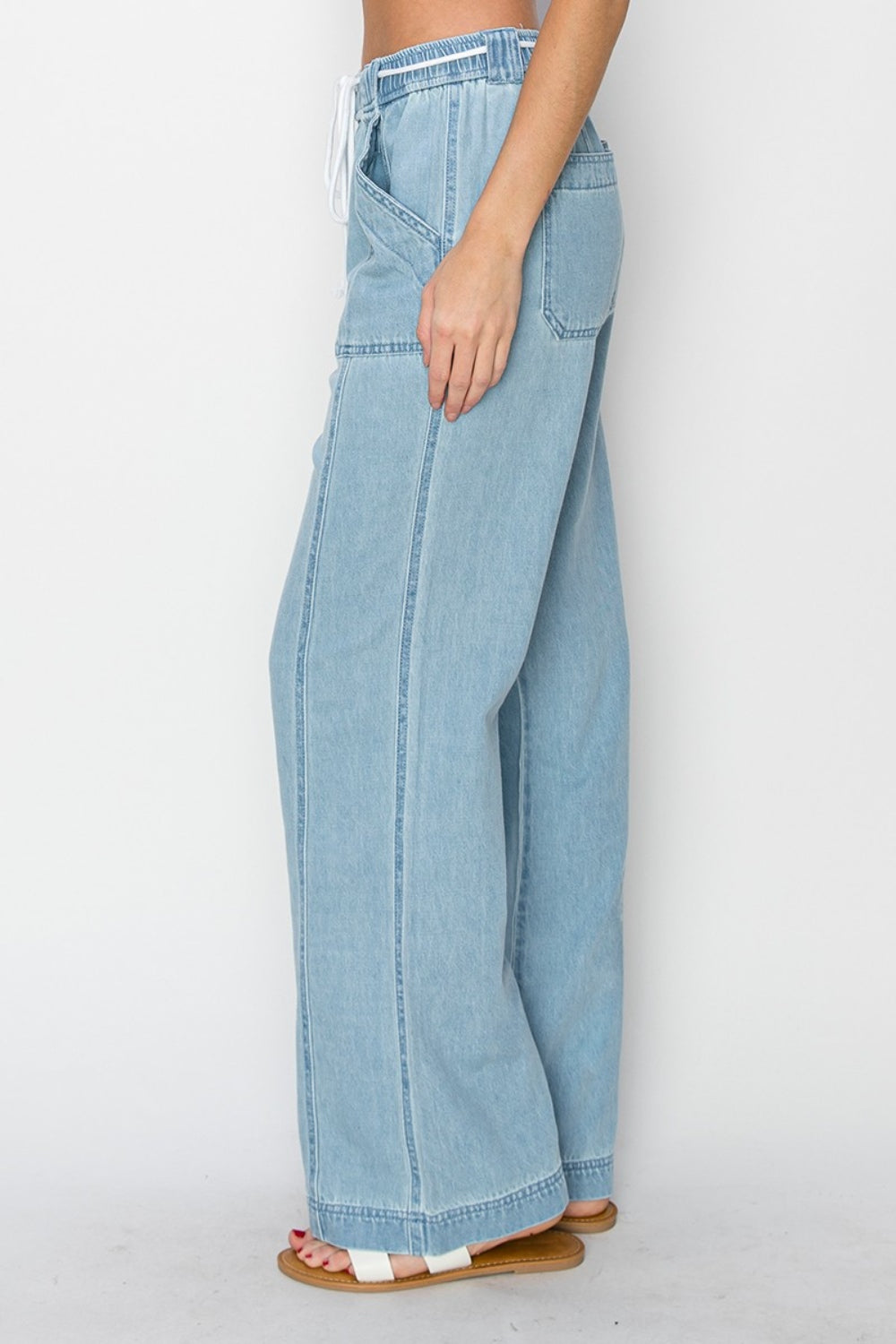 Risen High Rise Straight Jeans