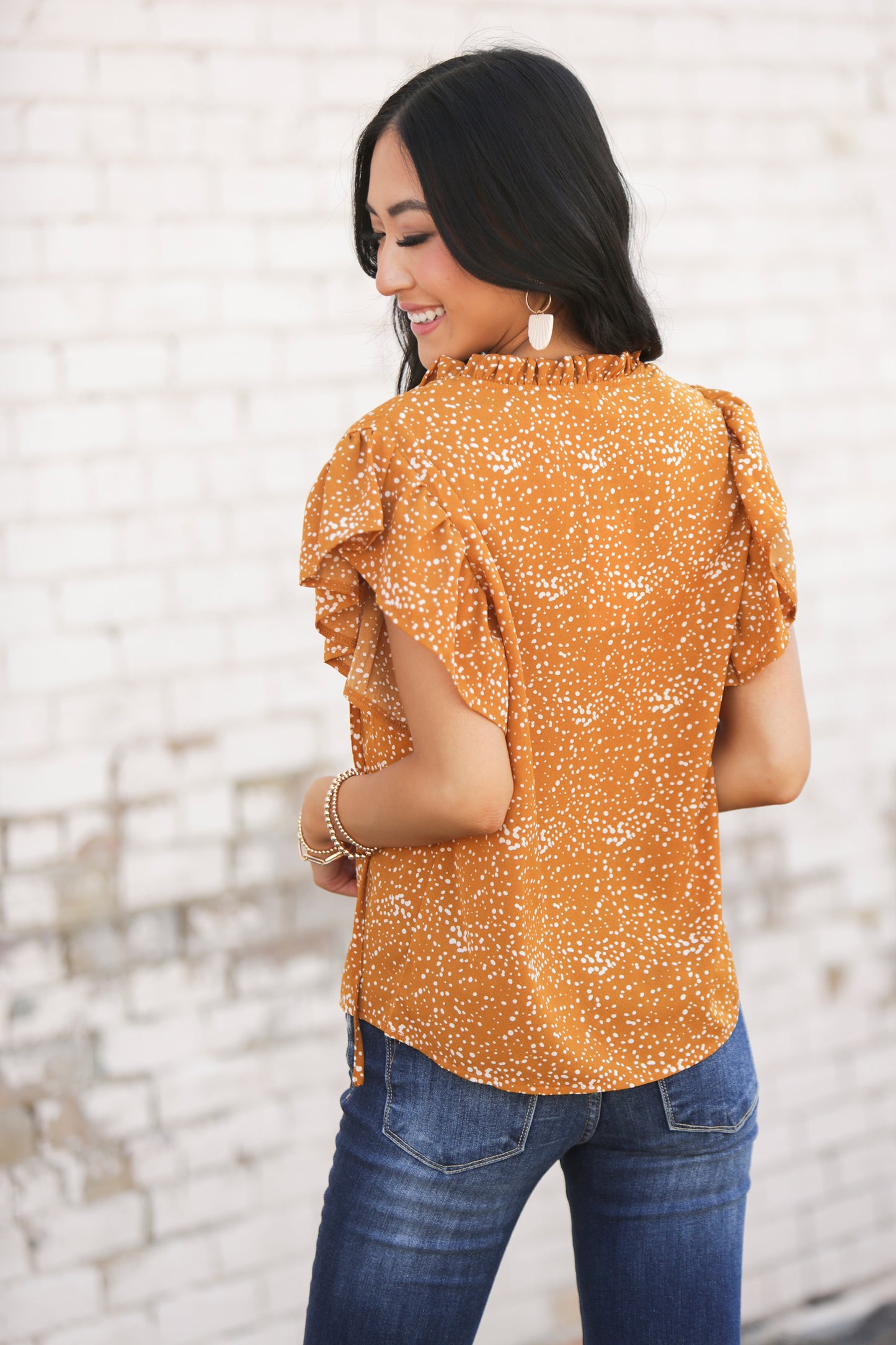 Leaf Sleeve Blouse