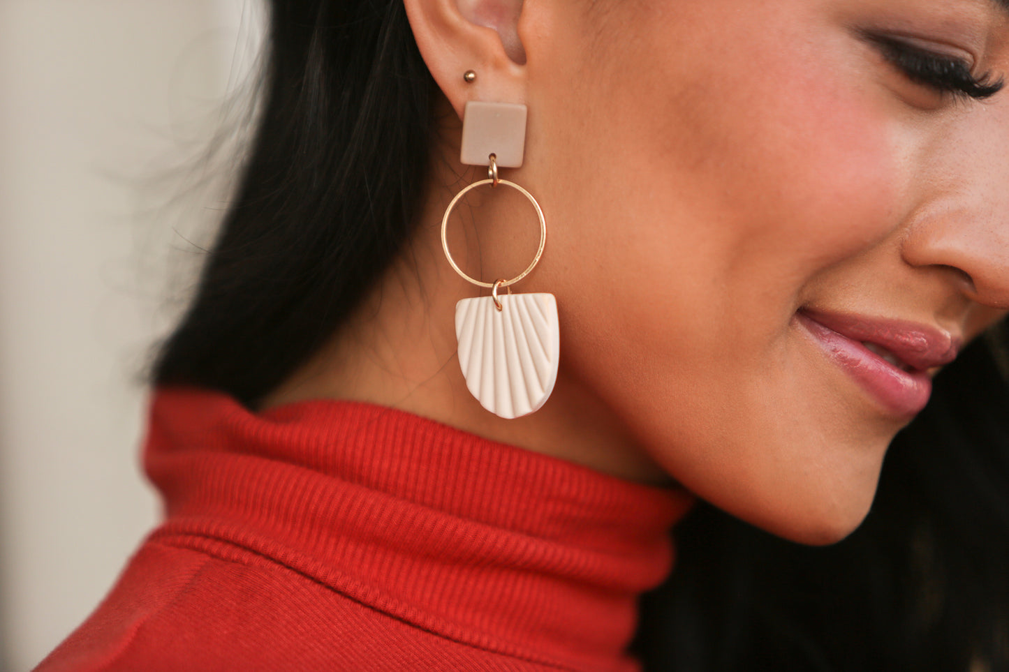 Flat Geometric Gold Earrings