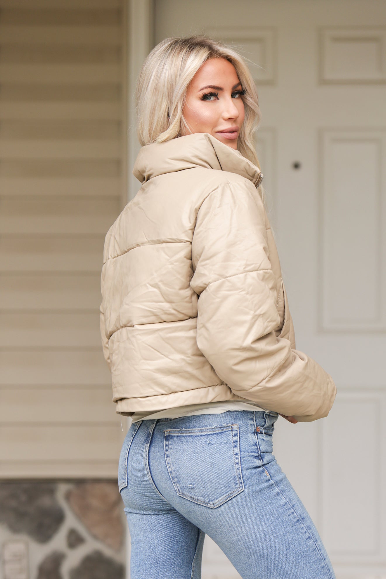 Vegan Leather Puffer